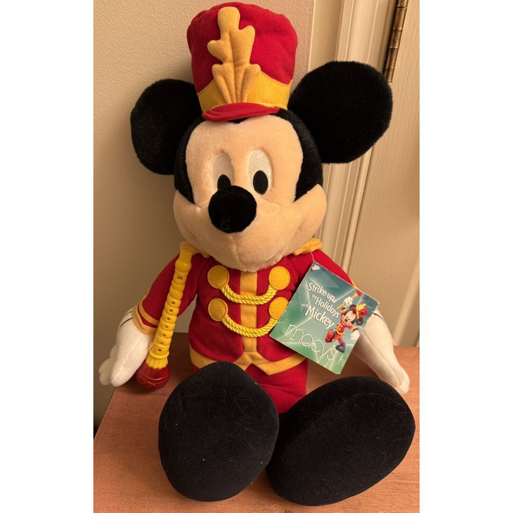 Vintage Macy's Mickey Mouse Band Leader‎ Plush With Original Tag And Recorder